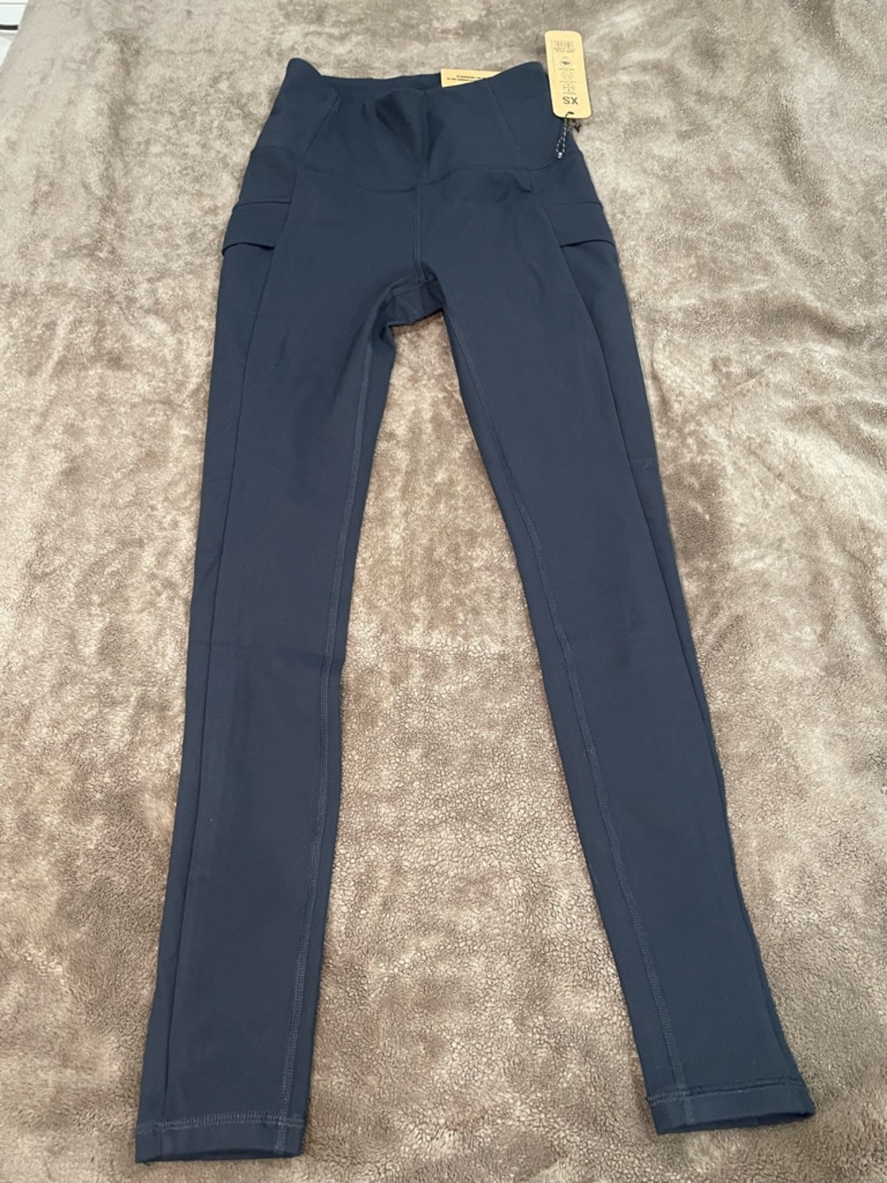 Avalanche Black Athletic Leggings with Branded Tag